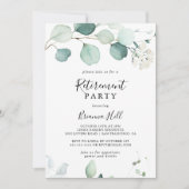 Zomer Groen Eucalyptus Foliage Pensioen Partij Kaart (Voorkant)