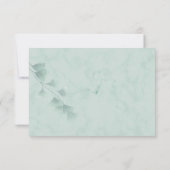 Zomer Groen Foliage Modern Elegant Bruiloft RSVP (Achterkant)