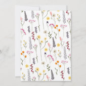 Zomer groene bloemen goudschrift vrijgezellenfeest kaart (Achterkant)