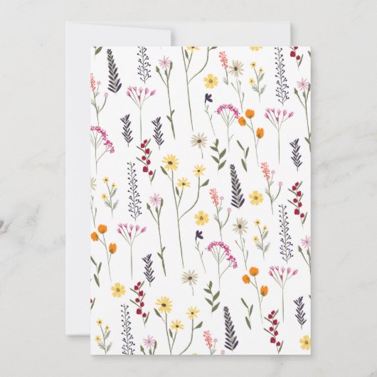 Zomer groene bloemen goudschrift vrijgezellenfeest kaart (Achterkant)