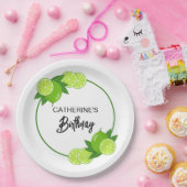 Zomer Groene Limoen Citrus Verjaardag Papieren Bordje (Feest)