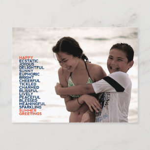 Zomer Groeten Adjectieven Briefkaart