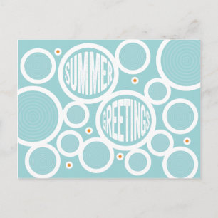 Zomer Groeten Cirkels Briefkaart