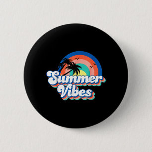 Zomer Groovy Vibes Zomer Vakantie Ronde Button 5,7 Cm