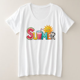 Zomer grote maat t-shirt