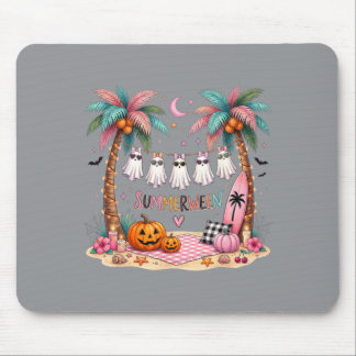 Zomer Halloween Palmbomen Geesten Strand Halloween Muismat