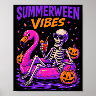 Zomer Halloween Skelet Kostuum Griezelig Poster