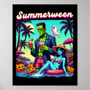 Zomer Halloween Zombie Frankenstein Boo Ghost Poster