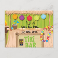 Zomer Hawaiiaans Tiki-feest evenement ansichtkaart
