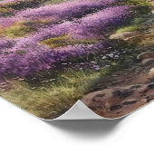 Zomer Heather Moorland Field Landschap Poster (Hoek)