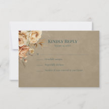 Zomer Heks Teal RSVP Kaart