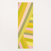 Zomer Heldere Pastel Roze Groene Geometrische Stre Yogamat (Voorkant)