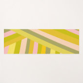 Zomer Heldere Pastel Roze Groene Geometrische Stre Yogamat (Voorkant (horizontaal))