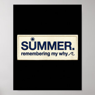 Zomer herinnerend waarom namaak borduurwerk patch poster