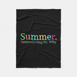 Zomer herinnering aan mijn waarom fleece deken