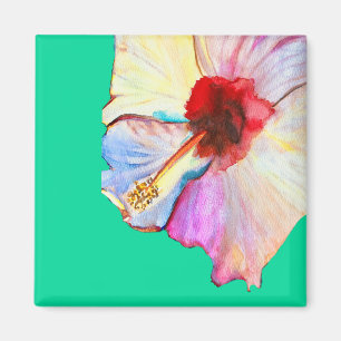 Zomer hibiscus watercolor kunst magneet