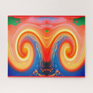 Zomer hittegolven warm weer kunst legpuzzel