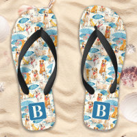 Zomer Honden Kleurrijk Gepersonaliseerd Monogram P