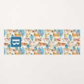 Zomer Honden Kleurrijk Gepersonaliseerd Monogram P Yogamat (Voorkant (horizontaal))