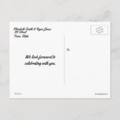 Zomer Huwelijk, Bewaar de Datum, Strand, Op Maat Aankondigingskaart (Achterkant)