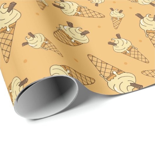 Zomer Ice Cream Cones Kids Verjaardagsfeest Cadeaupapier (Rol Hoek)