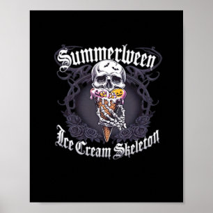 Zomer IceCream Skeleton Classic Trending Poster