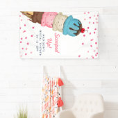 Zomer Ijs Opgehaald Moderne Bruidsdouche Spandoek (Insitu)