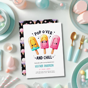 Zomer Ijs Pop ijsje Ijs Verjaardag Kinderen Kaart