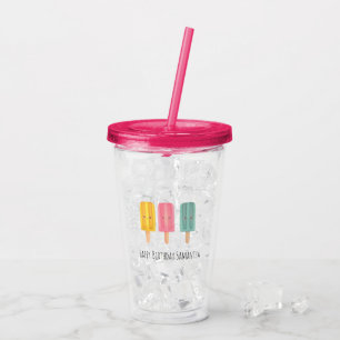 Zomer Ijs Stokjes Acryl Drinkbeker