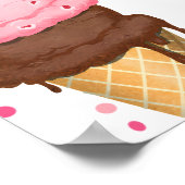 Zomer Ijsje Station Modern Bruidsmeisje Borrel Poster (Hoek)