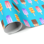 Zomer ijsjes cadeaupapier (Rol Hoek)