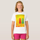 Zomer Ijslolly Trio Felicitatie Ijslolly's T-shirt (Voorkant volledig)