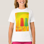 Zomer Ijslolly Trio Felicitatie Ijslolly's T-shirt (Voorkant)