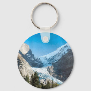 Zomer in de bergen, gletsjer op de Jungfrau Sleutelhanger