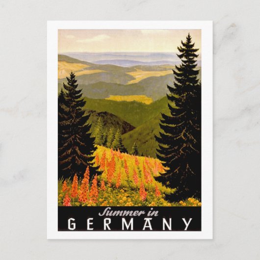 zomer in Duitsland Briefkaart (Voorkant)