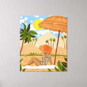 zomer in Egypte Canvas Afdruk