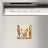 zomer in Frankrijk Art Deco Magneet (Insitu (Vaatwasser))