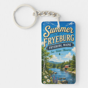 Zomer in Fryeburg Maine Rechthoekig Acryl Sleutelhanger