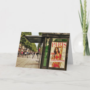 Zomer in het Wenskaart van Parijs Kaart