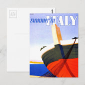 Zomer in Italië Vintage Travel Briefkaart (Voorkant / Achterkant)