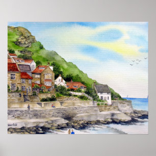 Zomer in Runswick Bay door Farida Greenfield Poster