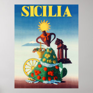 Zomer in Sicilië, Italië Poster