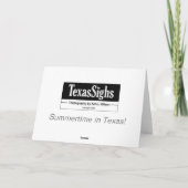 "Zomer in Texas! " Kaart (Achterkant)