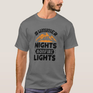 Zomer is rond het kampvuur Kampeerleven T-shirt