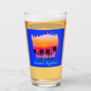 Zomer jaren 1980 Beach Retro Vibe Glas