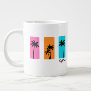 Zomer jaren 1980 Palm Tree Vibes Extra Grote Beker