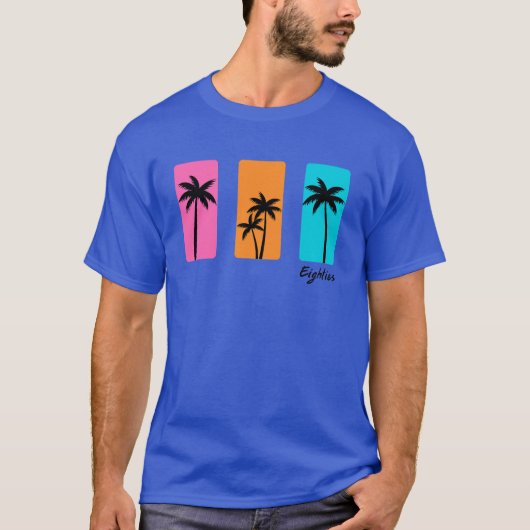 Zomer jaren 1980 Palm Tree  Vibes T-shirt (Voorkant)