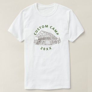 Zomer jeugdkamp grote cabine / lodge custom design t-shirt
