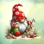 Zomer kabouter raamsticker (Vel 3)