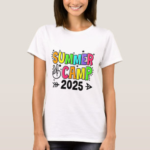 Zomer Kamp 2025 Kamperen Kampvuur Zomer Vakantie T-shirt